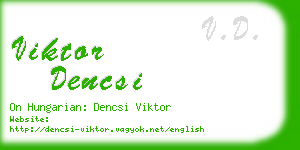 viktor dencsi business card